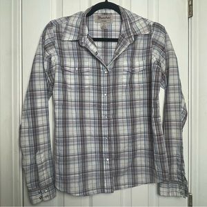 Wrangler Plaid Button Up Shirt